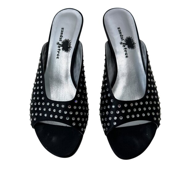 (11-245) Women's Sandal Tree Black & Rhinestone Dress Shoe Sz 7 - Picture 12 of 12
